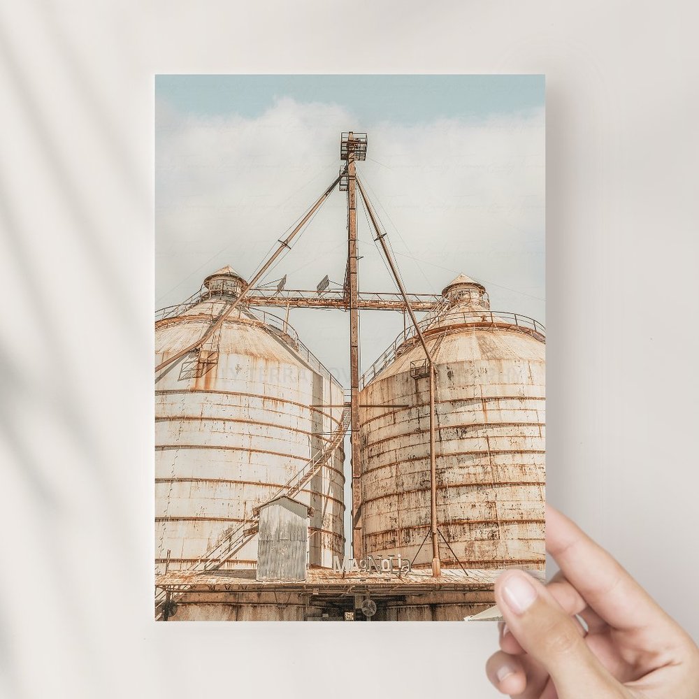 🌾The Silos | Photo Postcard: 5x7 || gift, rustic, farmhouse, country, western